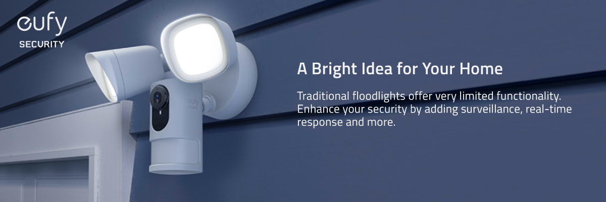 eufy 1080p black floodlight